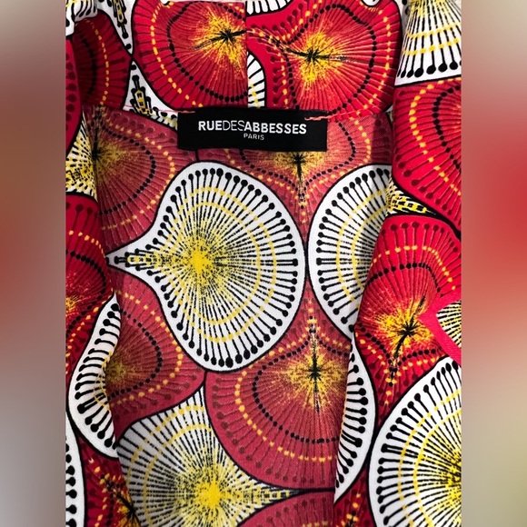 RUE DES ABSSESSES-PARIS Red and gold print blazer size‎ M. - Picture 9 of 12